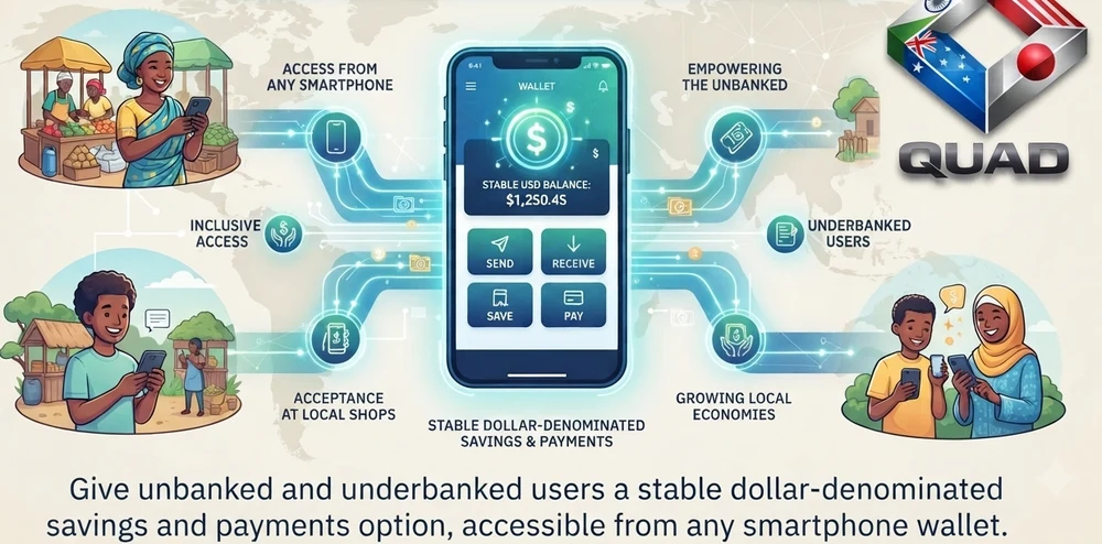 Mobile Wallets & Financial Inclusion — giving unbanked and underbanked users a stable dollar-denominated savings and payments wallet accessible from any smartphone